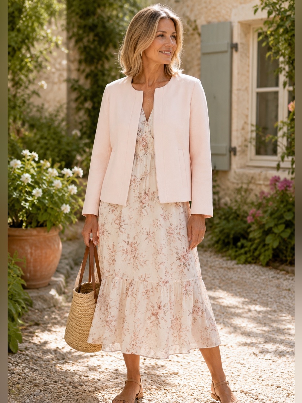 Massimo Dutti Ballerina Pink Textured Jkt| XS | Quiet Luxury | Made in Portugal